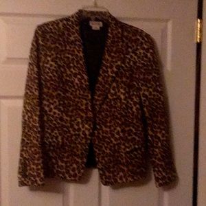 Leopard print blazer